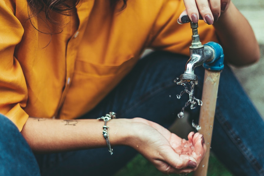 outdoor faucet and running water conservation